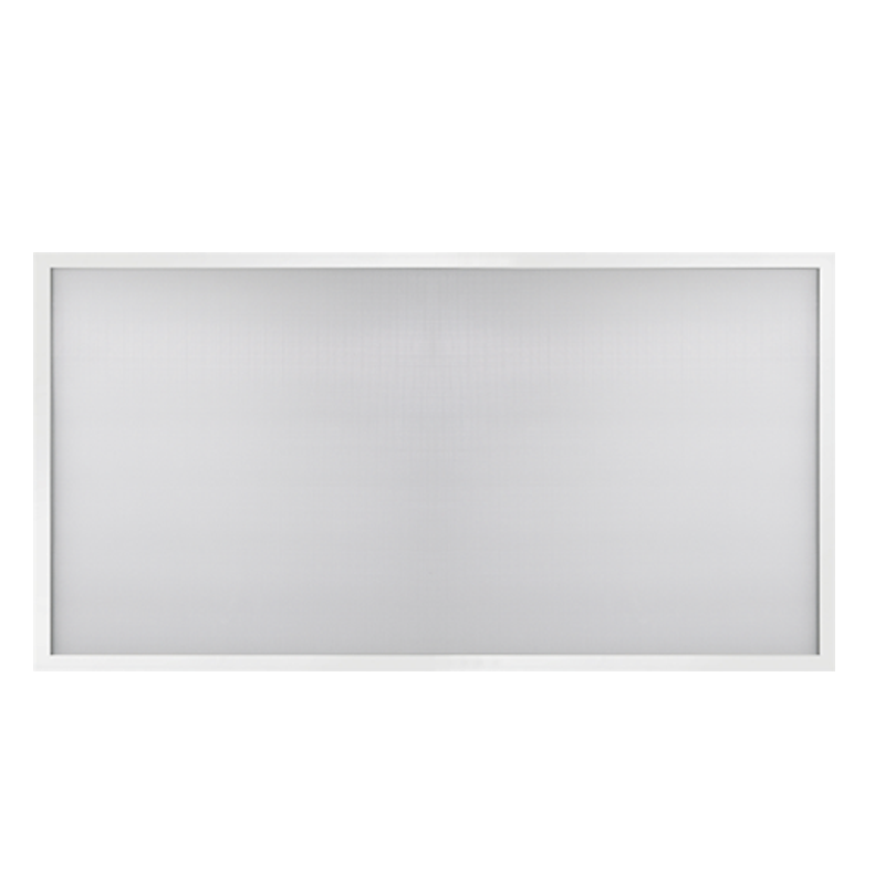 White rectangular LED light with a white background