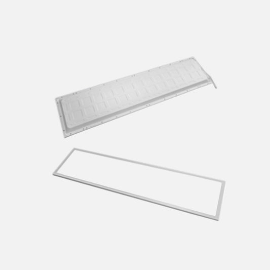 Two white rectangular LED Lights on a white background