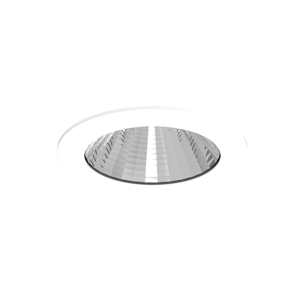 round white downlight with a white background