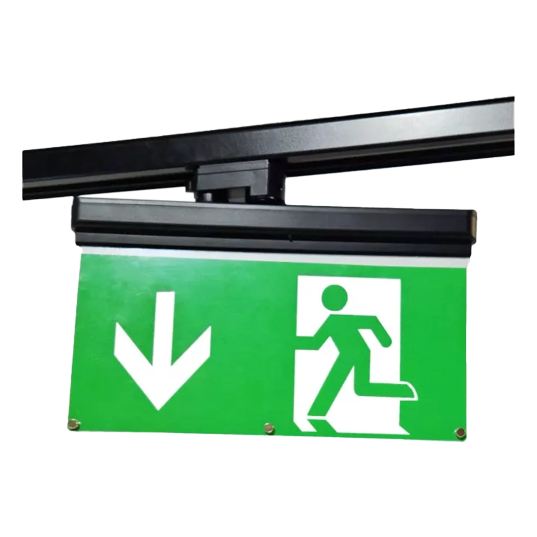 Green Emergency Light Sign with white background