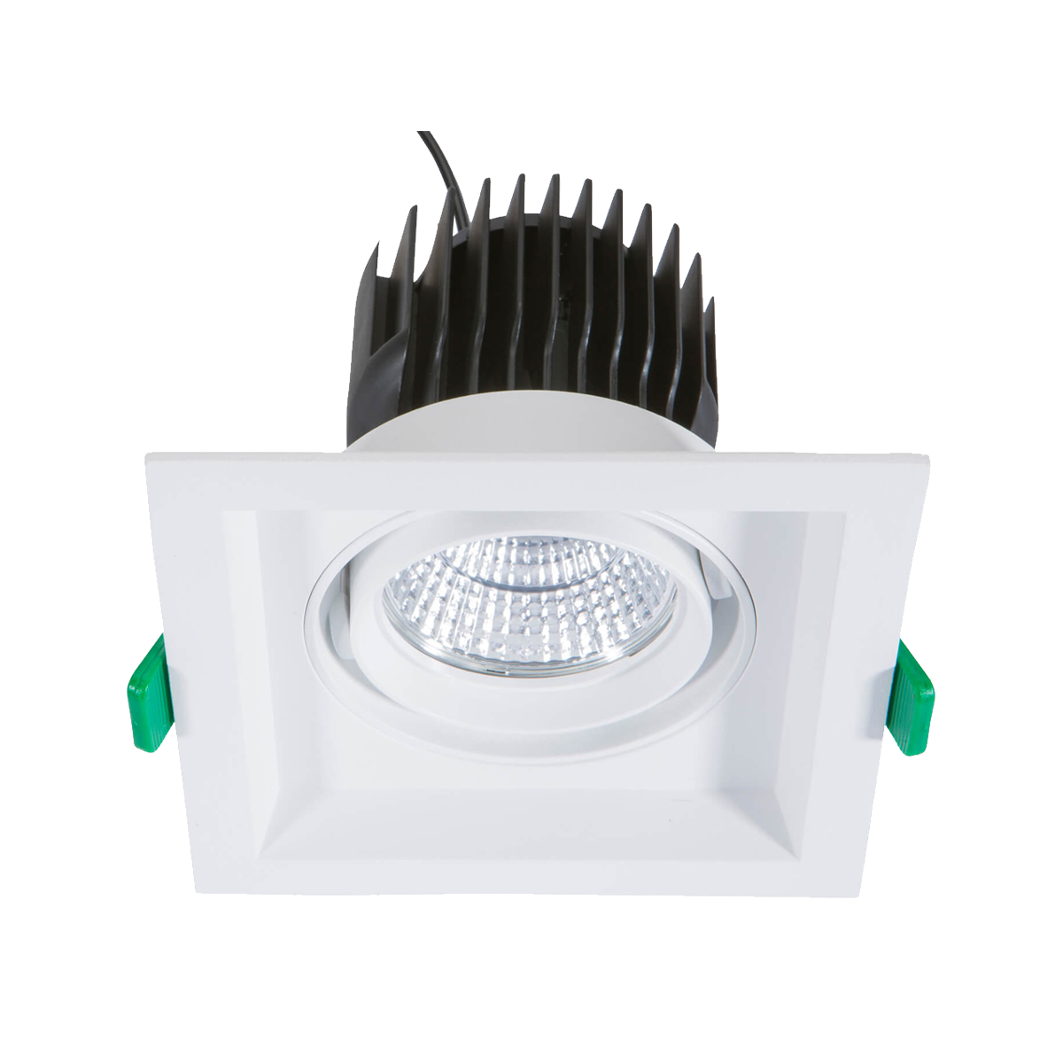 Square Single Downlight White