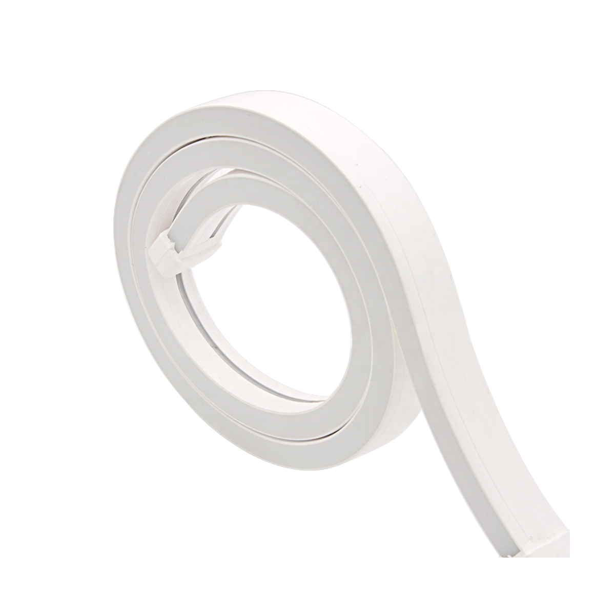 Rolled up light strip with white background