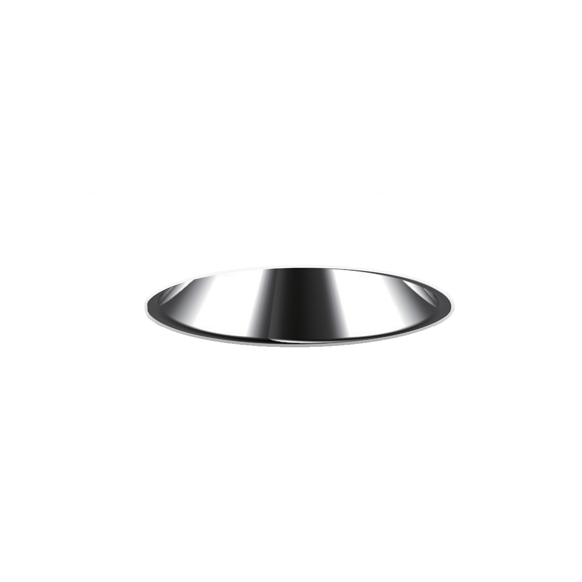 Round rimless downlight with a white background