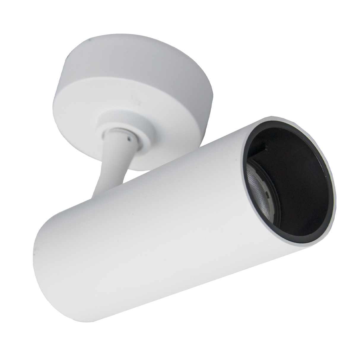 White ceiling light fixture on a white background