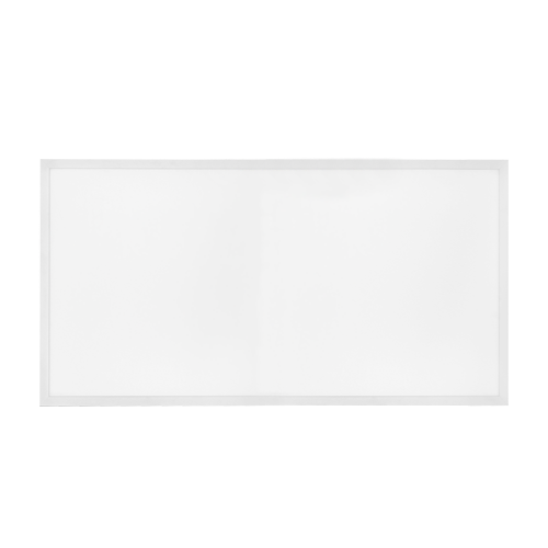 Rectangular white LED panel on a white background