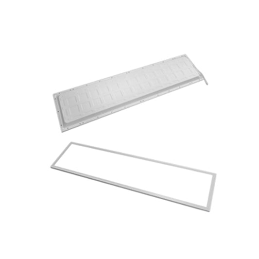 Two white rectangular LED Lights on a white background