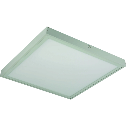 Square ceiling light fixture on a white background
