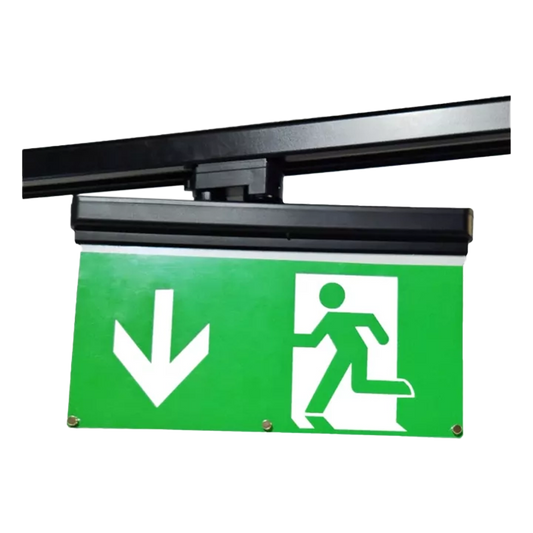 Green Emergency Light Sign with white background