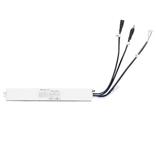 White electronic component with cables on a white background