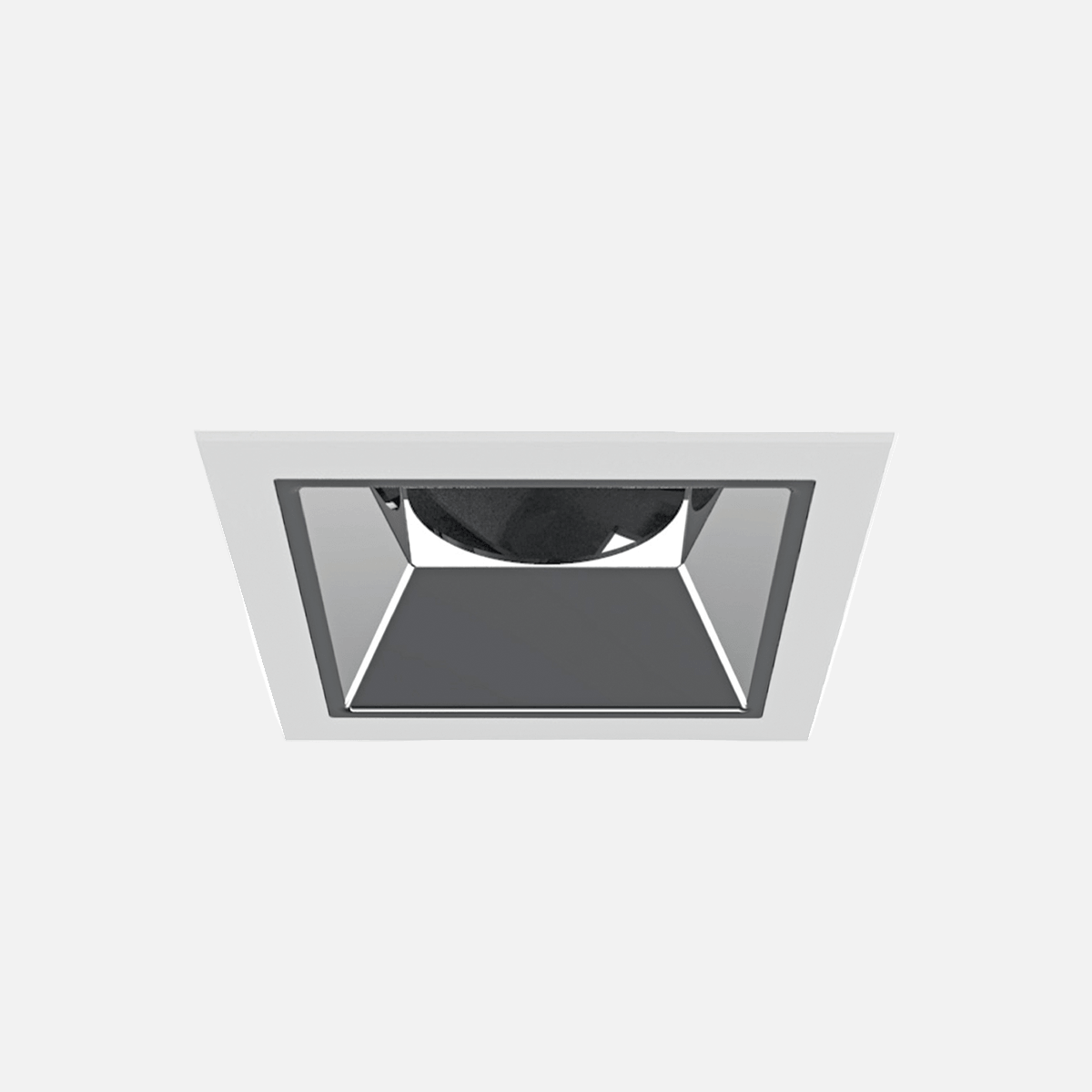 Square recessed ceiling light on a white background