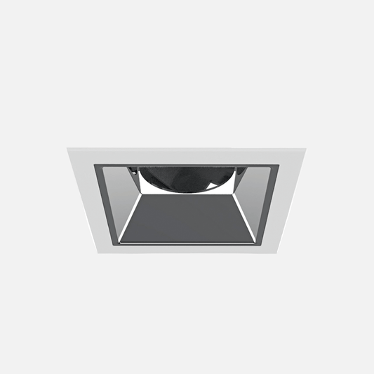 Square recessed ceiling light on a white background
