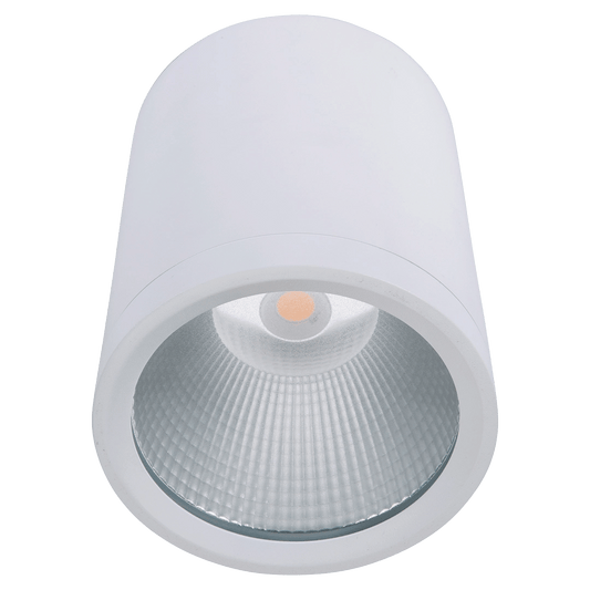 White downlight on a white background