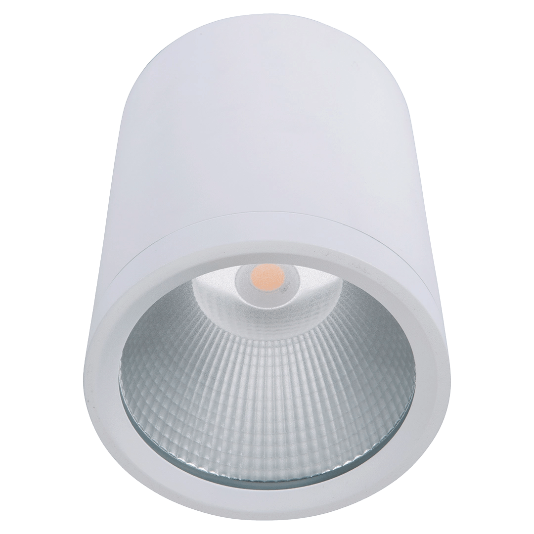 White downlight on a white background