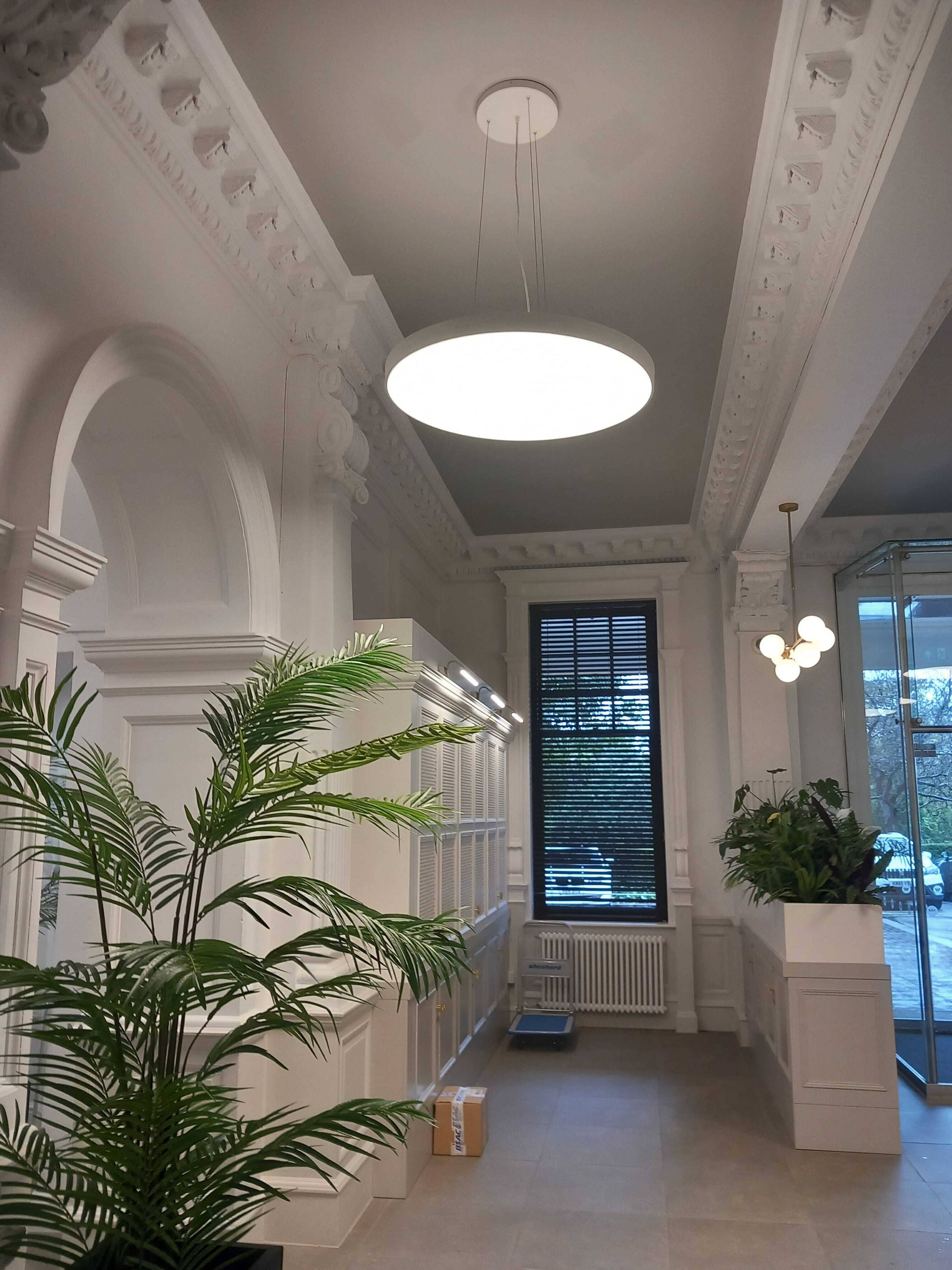 White Suspended Architectural Ceiling Light