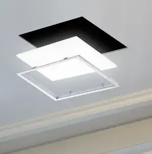Modern ceiling light fixture on a neutral background