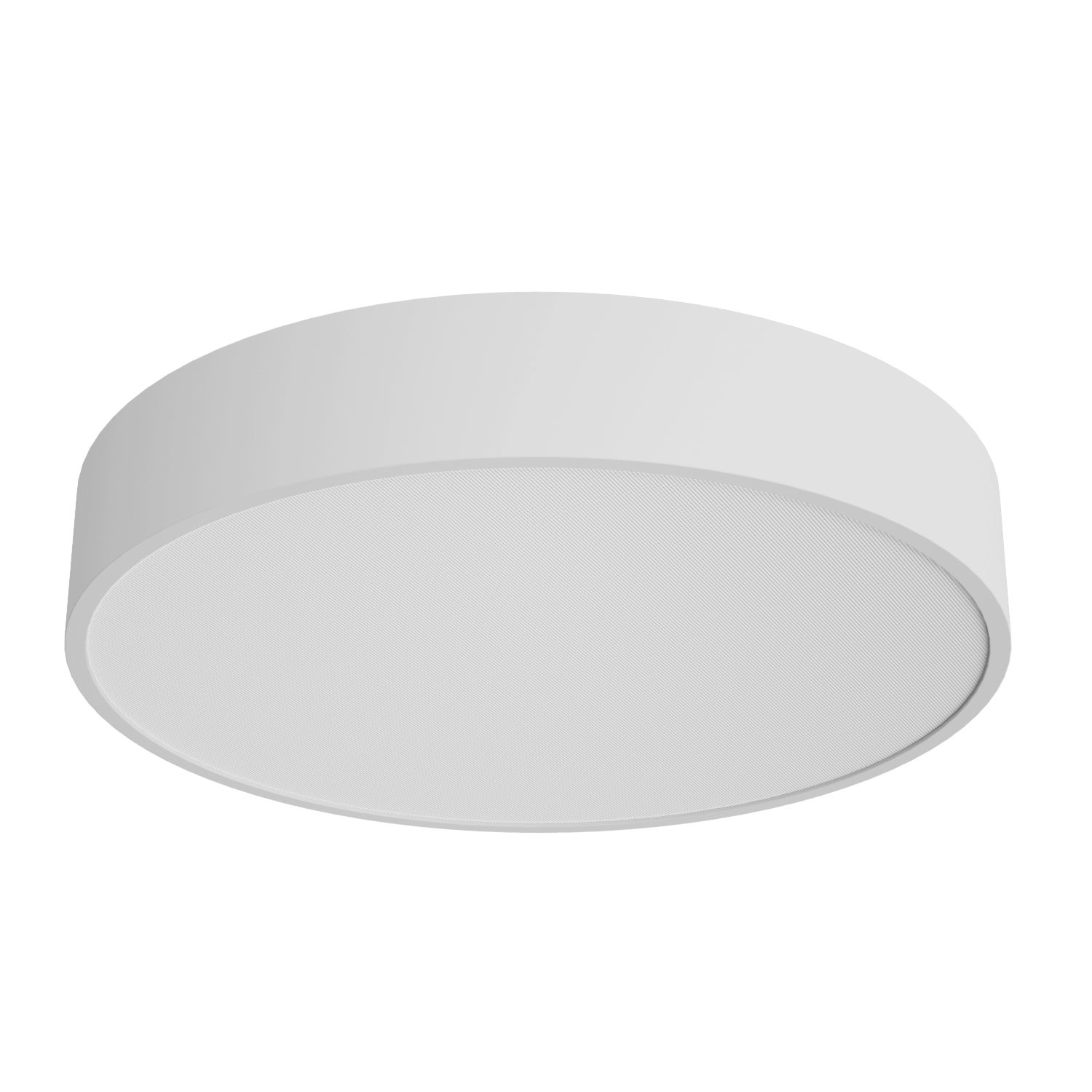 White ceiling pendant light on a white background