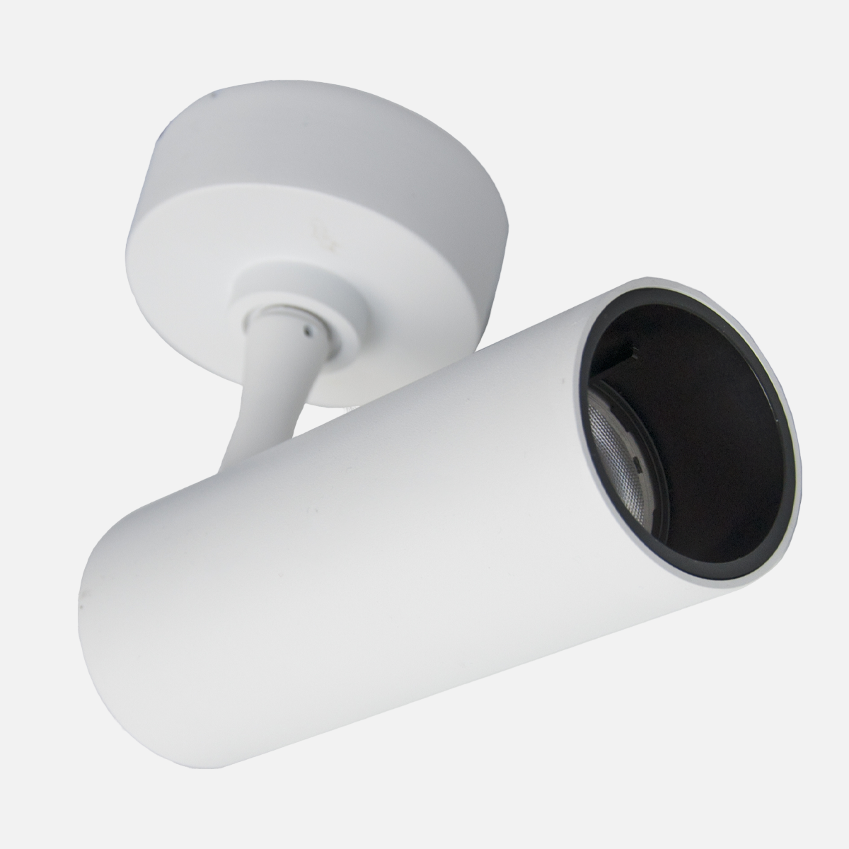 White ceiling light fixture on a white background